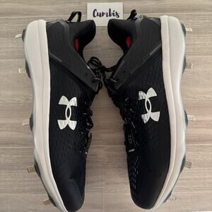 Under‎ Armour Men's Yard Low MT Size 16 Black Baseball Metal Cleats 3025592-001